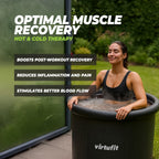 VirtuFit IJsbad XXL - 375 Liter - Antraciet - Inclusief accessoires