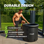 VirtuFit IJsbad XXL - 375 Liter - Antraciet - Inclusief accessoires