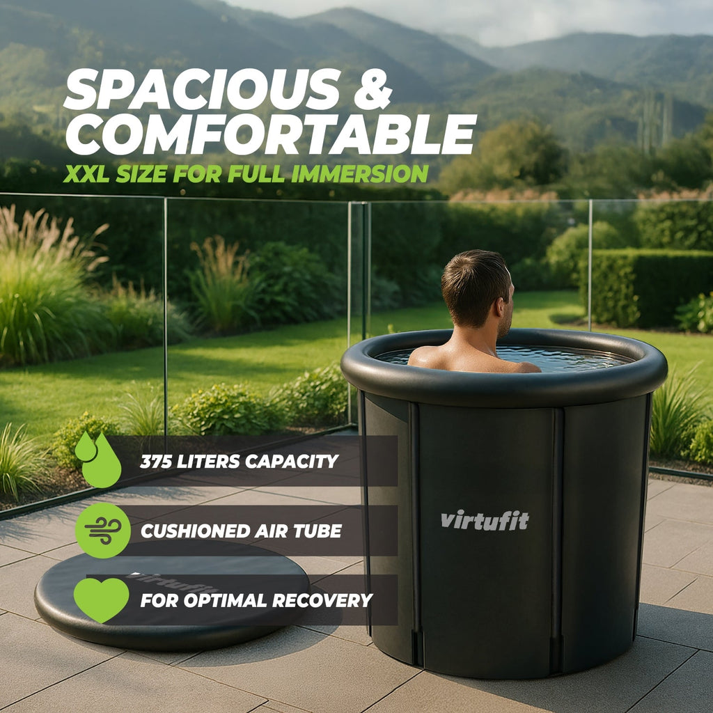 VirtuFit IJsbad XXL - 375 Liter - Antraciet - Inclusief accessoires