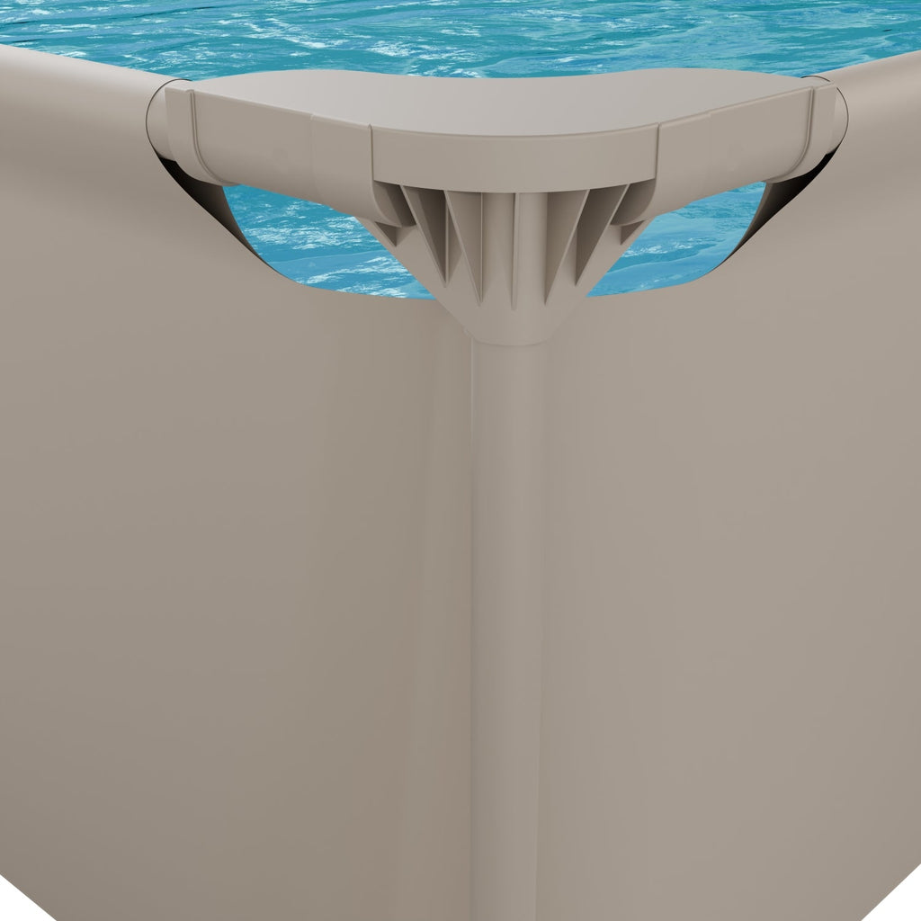 VirtuFit Rechthoekig Zwembad - 300 x 210 x 66 cm - Beige
