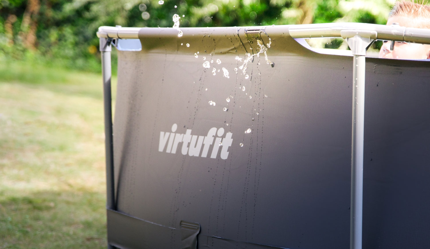 VirtuFit Zwembad Rond Ø366 x 100 cm - Antraciet - Compleet Pakket