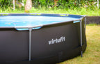 VirtuFit Zwembad Rond Ø366 x 100 cm - Antraciet - Compleet Pakket