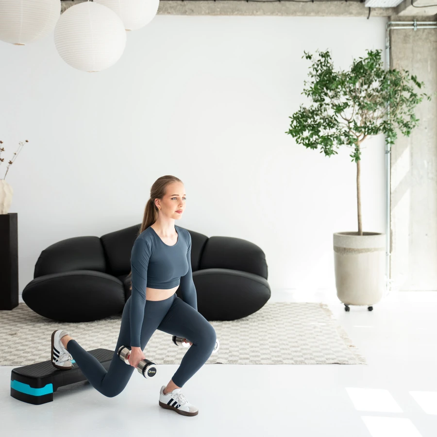 HMS Fitness Aerobic Step - Zwart/Blauw
