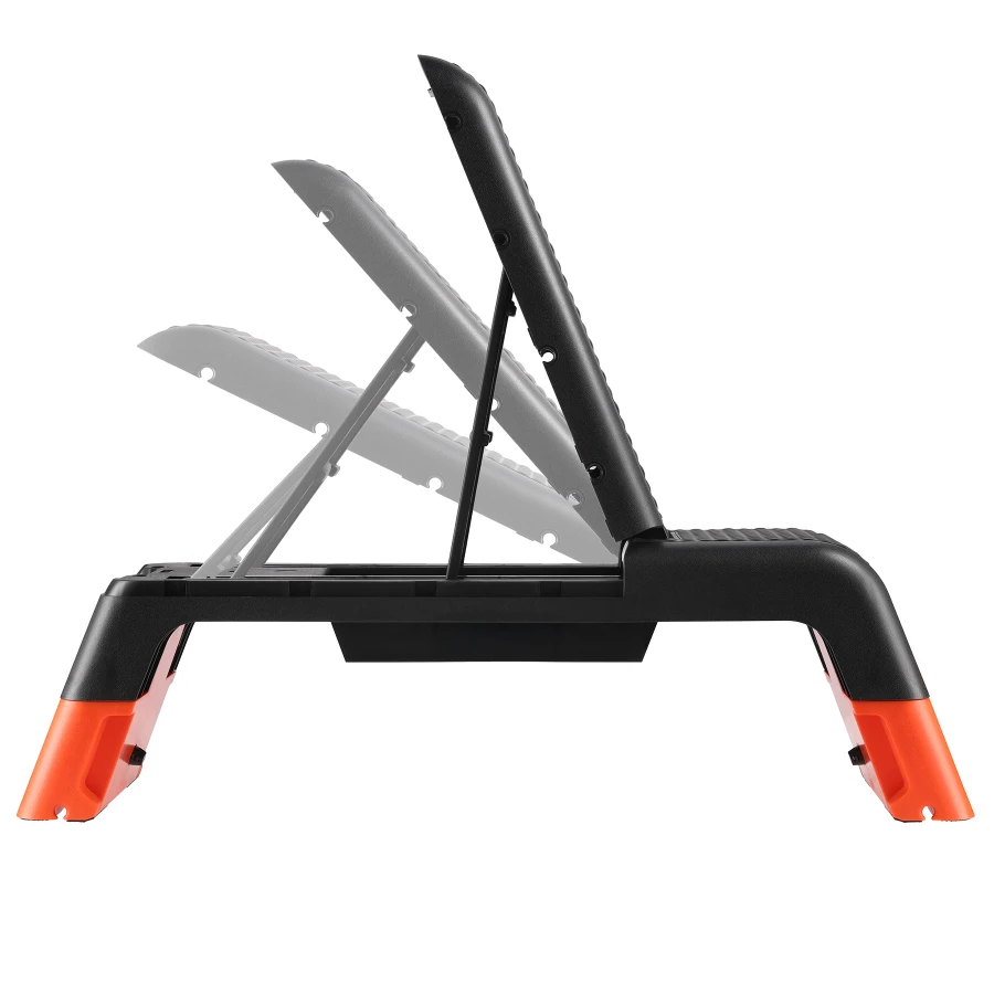 HMS Fitness Verstelbare Fitness Step Pro - Aerobic Stepper - Zwart/Oranje