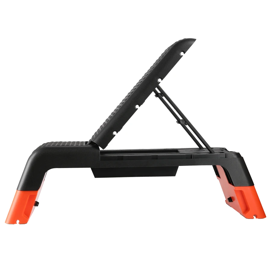 HMS Fitness Verstelbare Fitness Step Pro - Aerobic Stepper - Zwart/Oranje