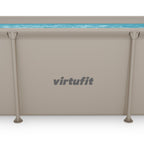 VirtuFit Rechthoekig Zwembad - 260 x 180 x 66 cm - Beige - Inclusief Filterpomp