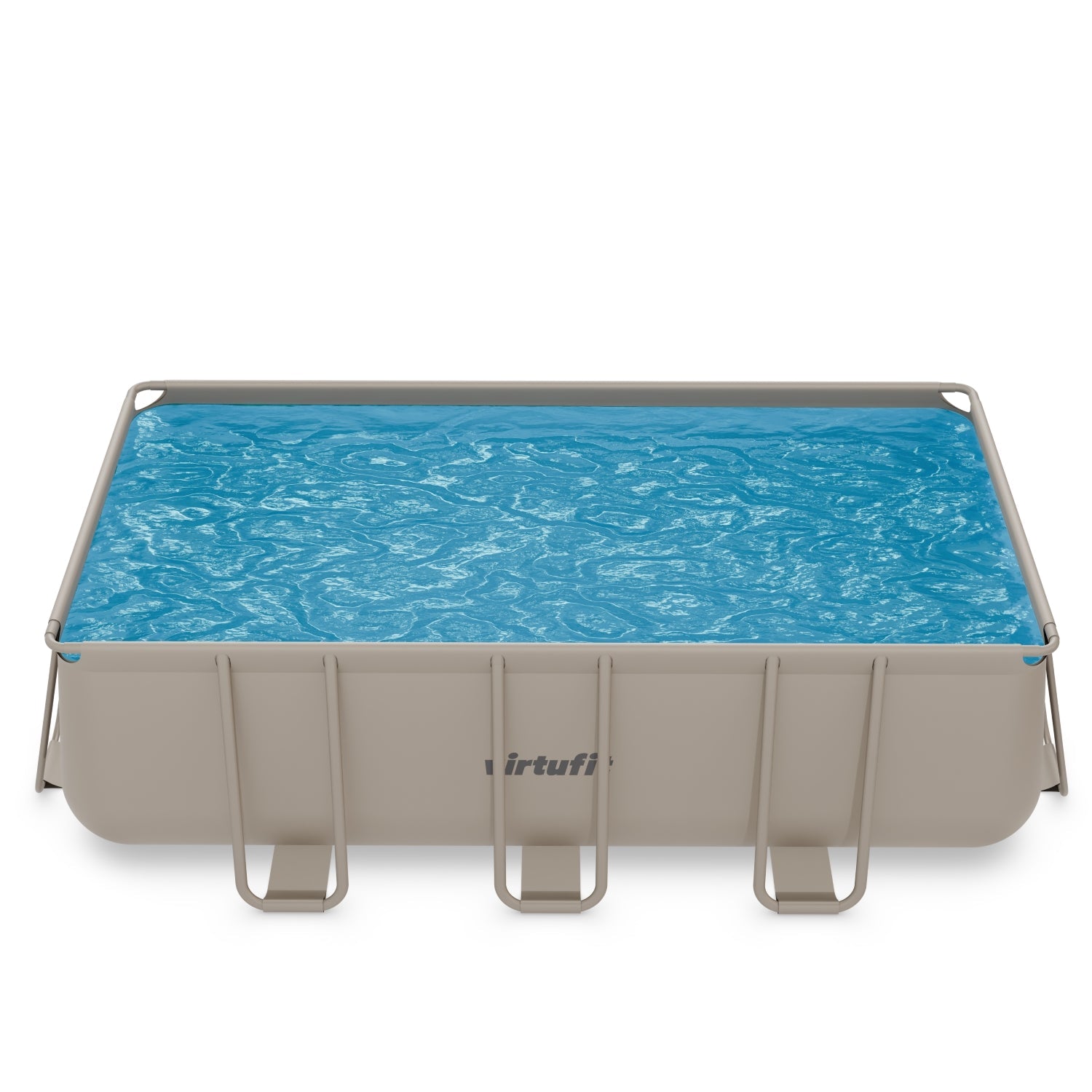 VirtuFit Rechthoekig Zwembad 400 x 200 x 122 cm - Beige - Inclusief Filterpomp