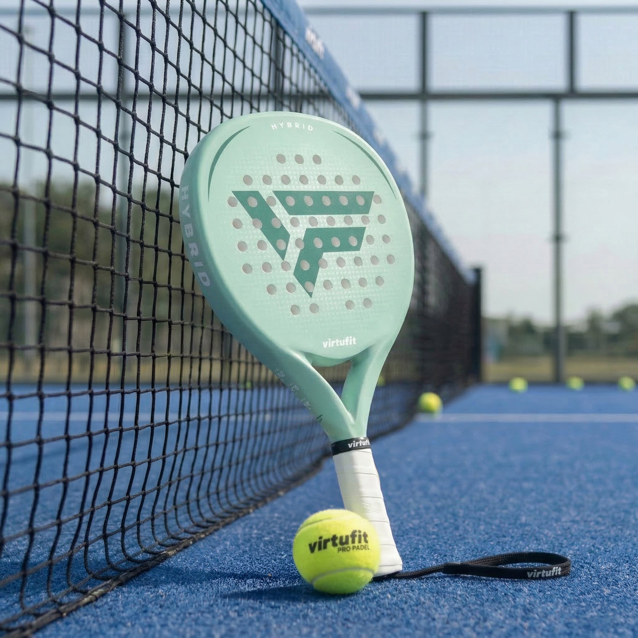 VirtuFit Hybrid Padel Racket - Mint Green