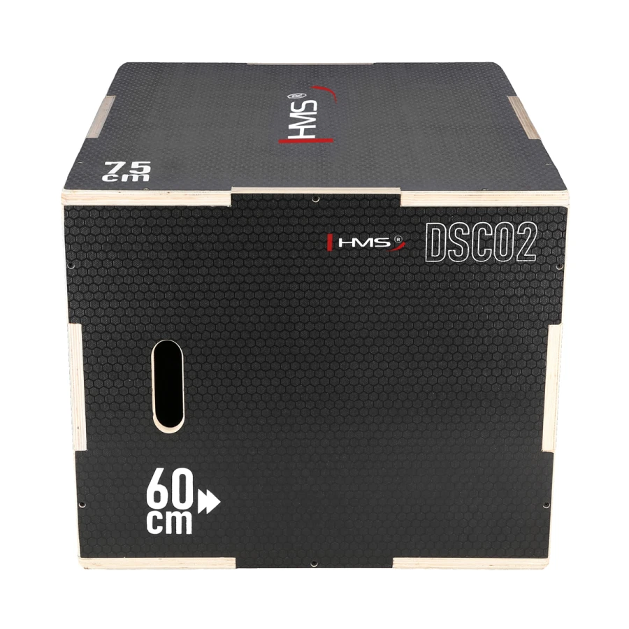 HMS Fitness Plyobox Hout - 75 x 60 x 50 cm - Zwart