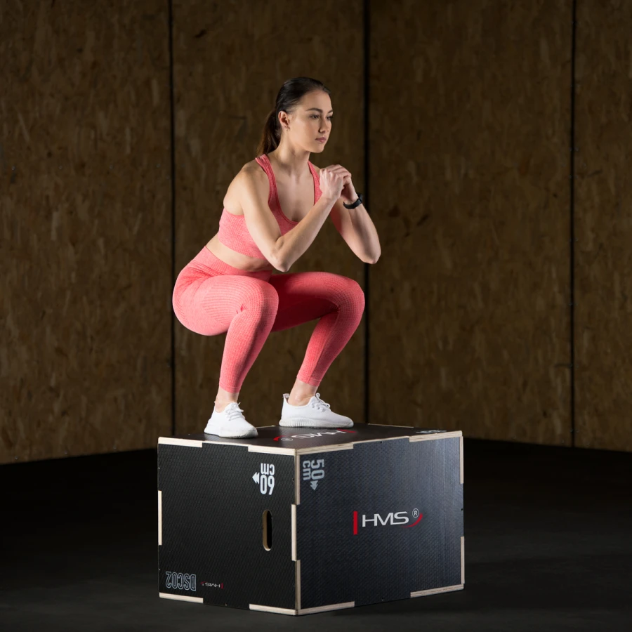 HMS Fitness Plyobox Hout - 75 x 60 x 50 cm - Zwart