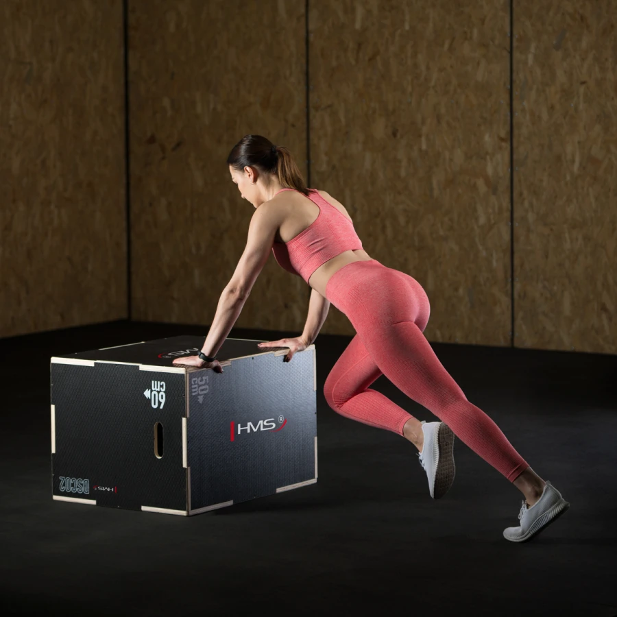 HMS Fitness Plyobox Hout - 75 x 60 x 50 cm - Zwart