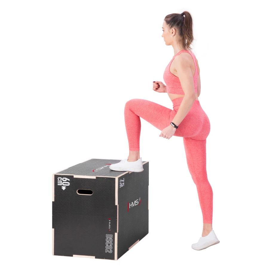 HMS Fitness Plyobox Hout - 75 x 60 x 50 cm - Zwart
