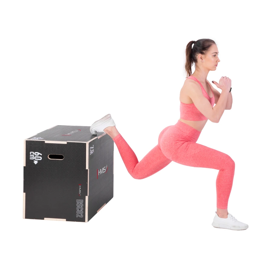 HMS Fitness Plyobox Hout - 75 x 60 x 50 cm - Zwart