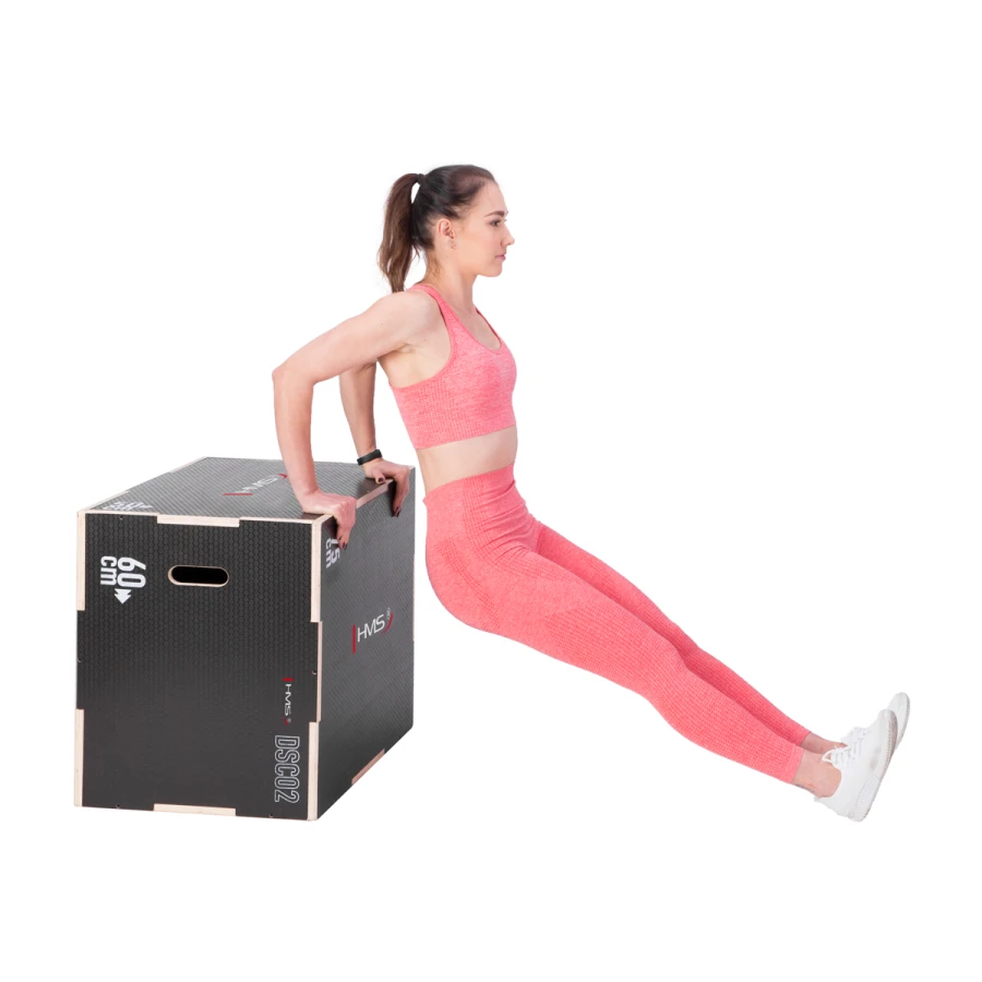 HMS Fitness Plyobox Hout - 75 x 60 x 50 cm - Zwart