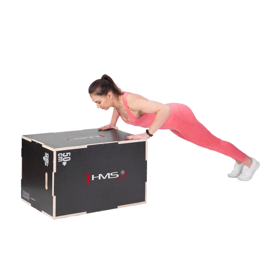 HMS Fitness Plyobox Hout - 75 x 60 x 50 cm - Zwart