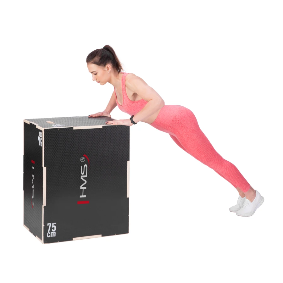 HMS Fitness Plyobox Hout - 75 x 60 x 50 cm - Zwart