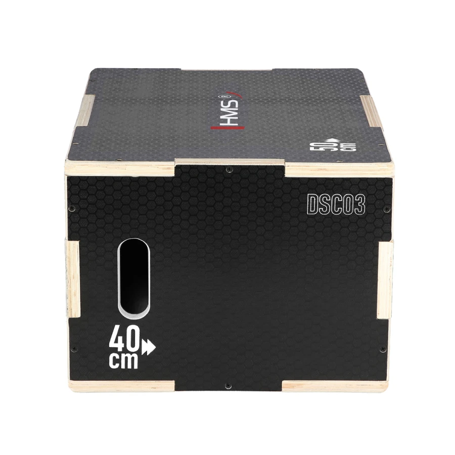 HMS Fitness Plyobox Hout - 50 x 40 x 30 cm - Zwart