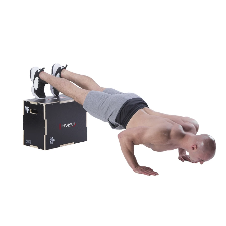 HMS Fitness Plyobox Hout - 50 x 40 x 30 cm - Zwart