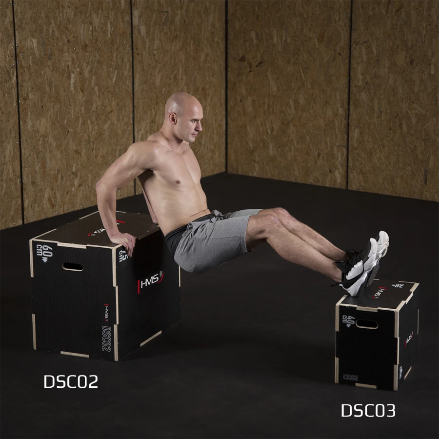 HMS Fitness Plyobox Hout - 50 x 40 x 30 cm - Zwart