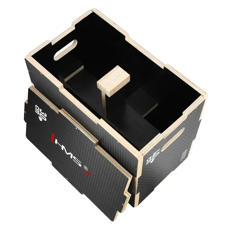 HMS Fitness Plyobox Hout - 50 x 40 x 30 cm - Zwart