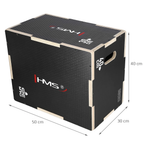 HMS Fitness Plyobox Hout - 50 x 40 x 30 cm - Zwart