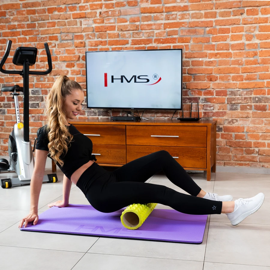 HMS Fitness Mat - Lila/Zwart - 15 mm