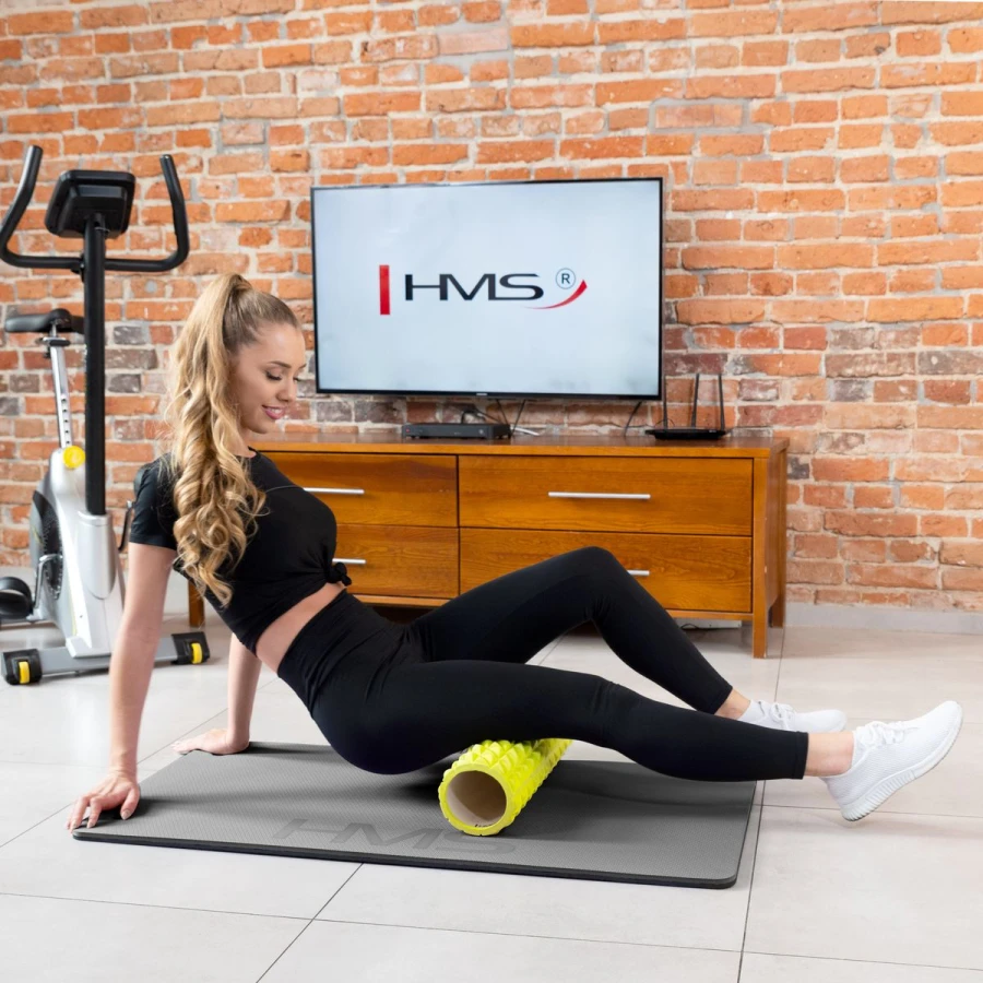 HMS Fitness Mat - Grijs/Zwart - 15 mm