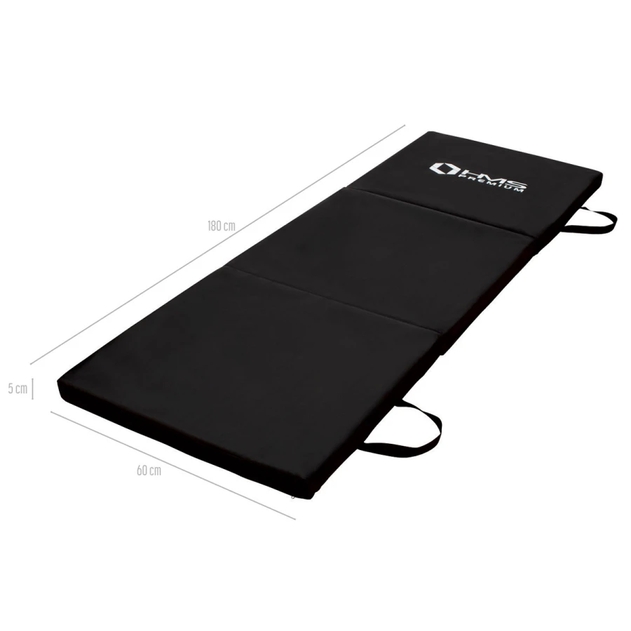 HMS Premium Opvouwbare Fitness Mat - Zwart