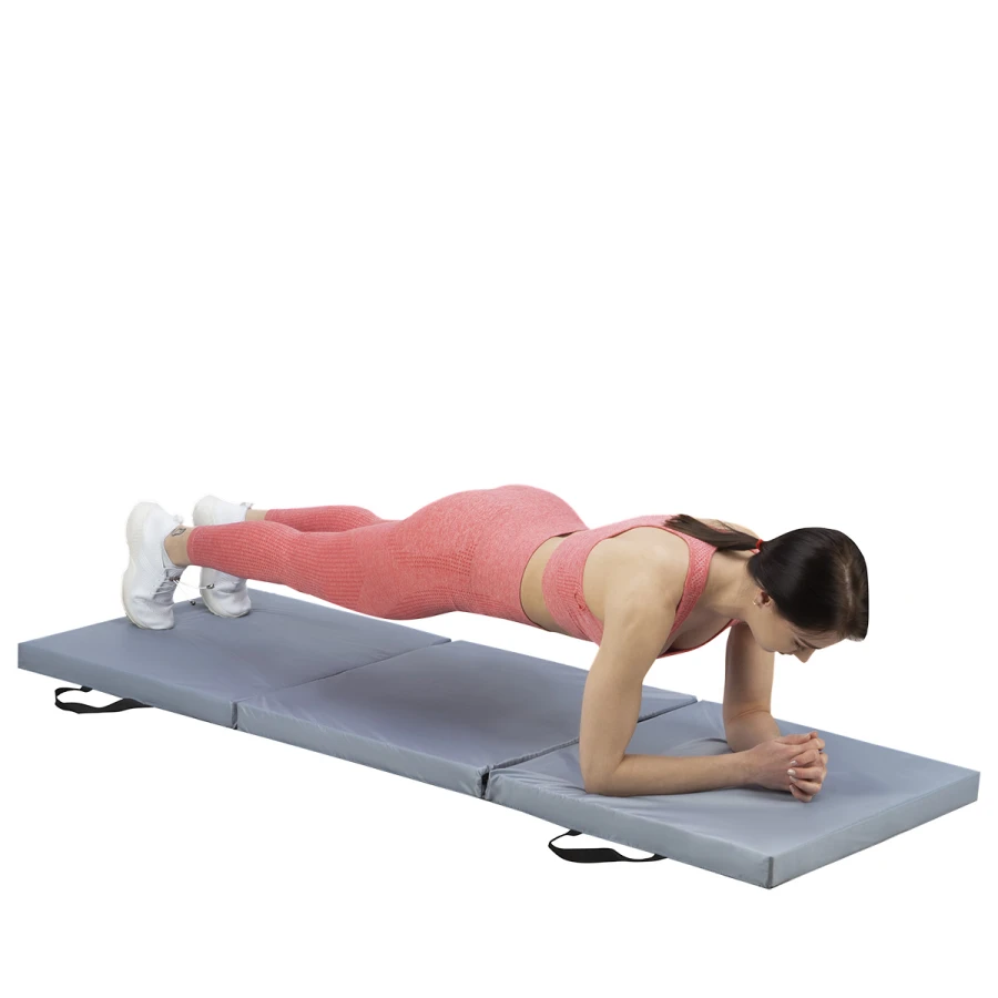 HMS Premium Opvouwbare Fitness Mat - Grijs