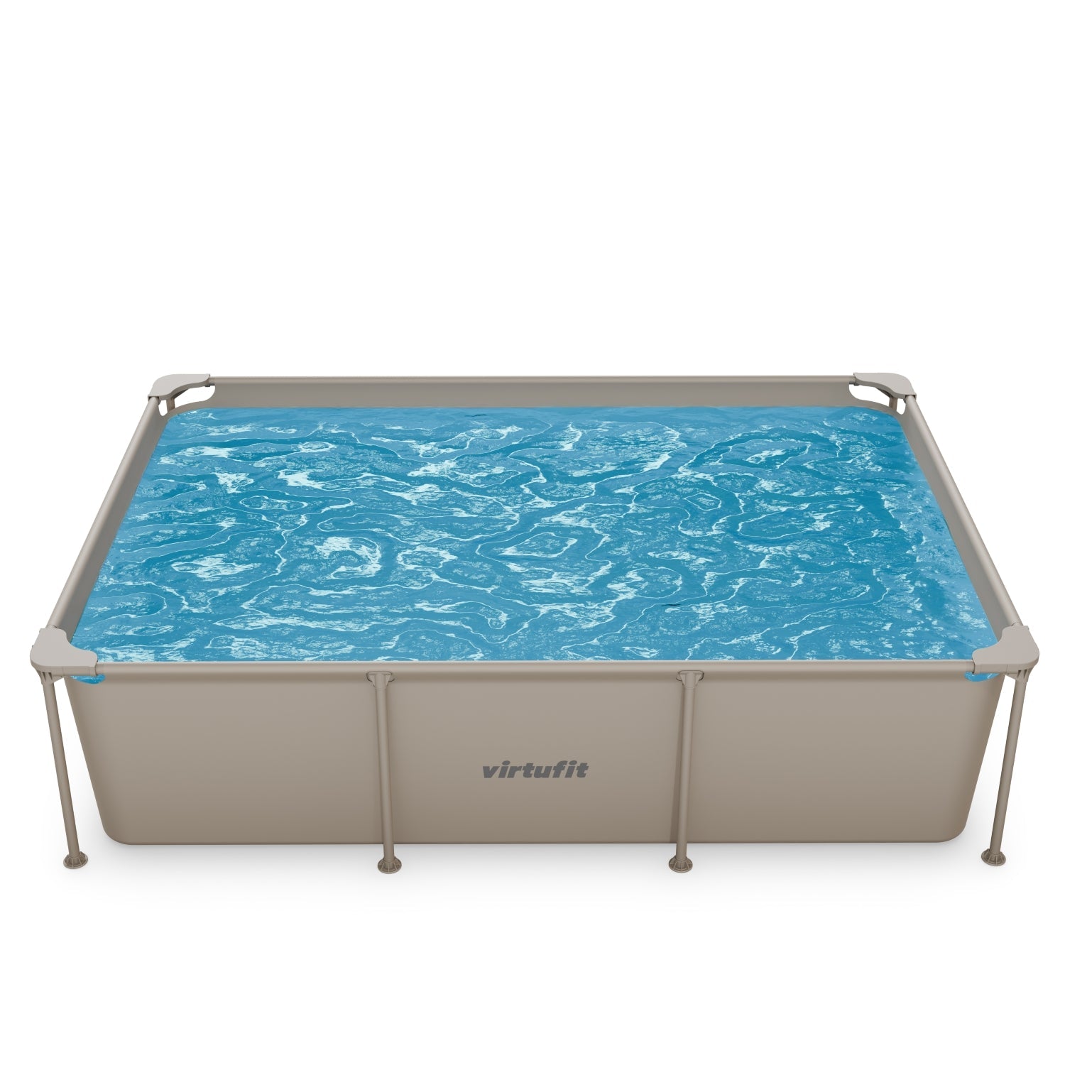 VirtuFit Rechthoekig Zwembad - 260 x 180 x 66 cm - Beige