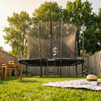 VirtuFit Premium Rechthoekige Trampoline met Veiligheidsnet - Zwart - 213 x 305 cm - Gratis trap