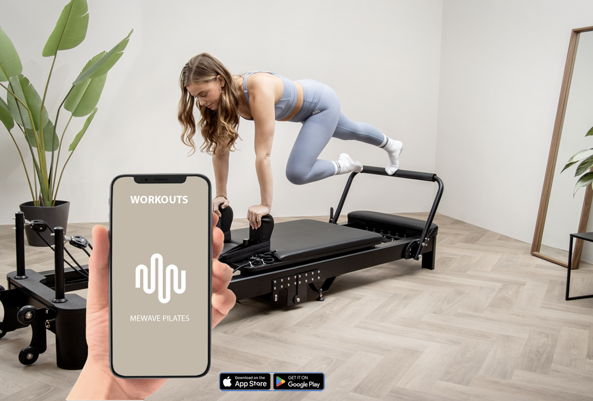 Mewave Pilates Reformer Pro Premium - Zwart