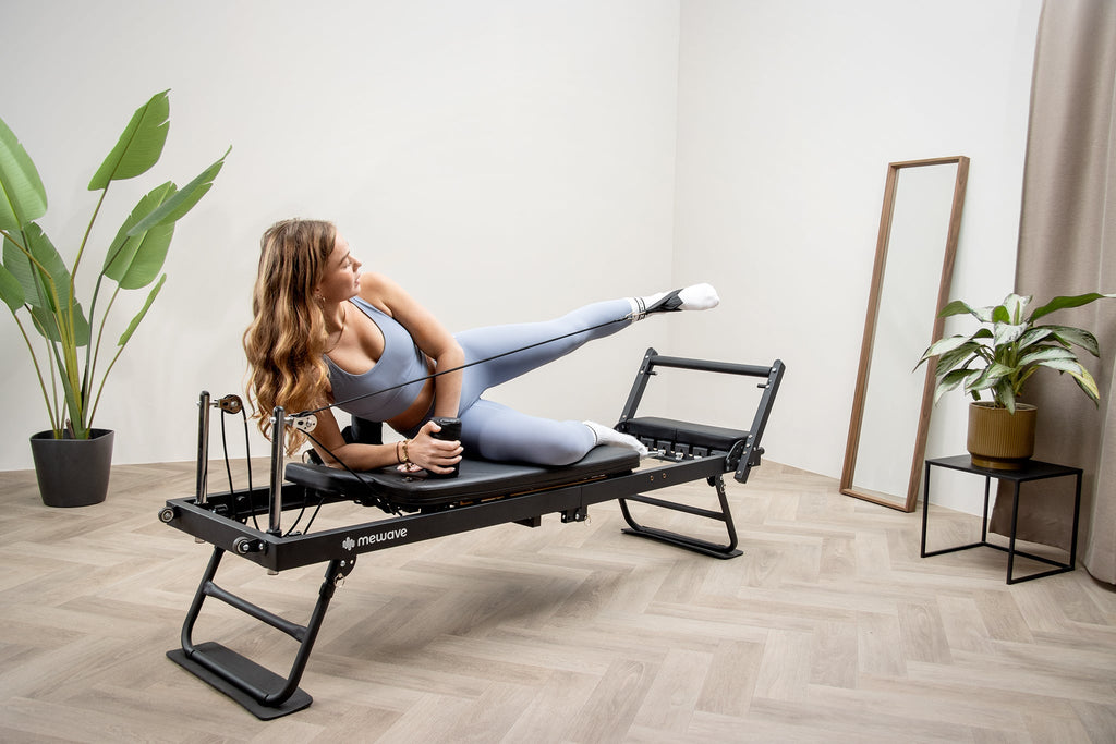 Mewave Pilates Reformer Pro - Zwart