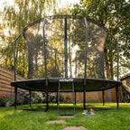 VirtuFit Premium Rechthoekige Trampoline met Veiligheidsnet - Zwart - 244 x 366 cm - Gratis trap