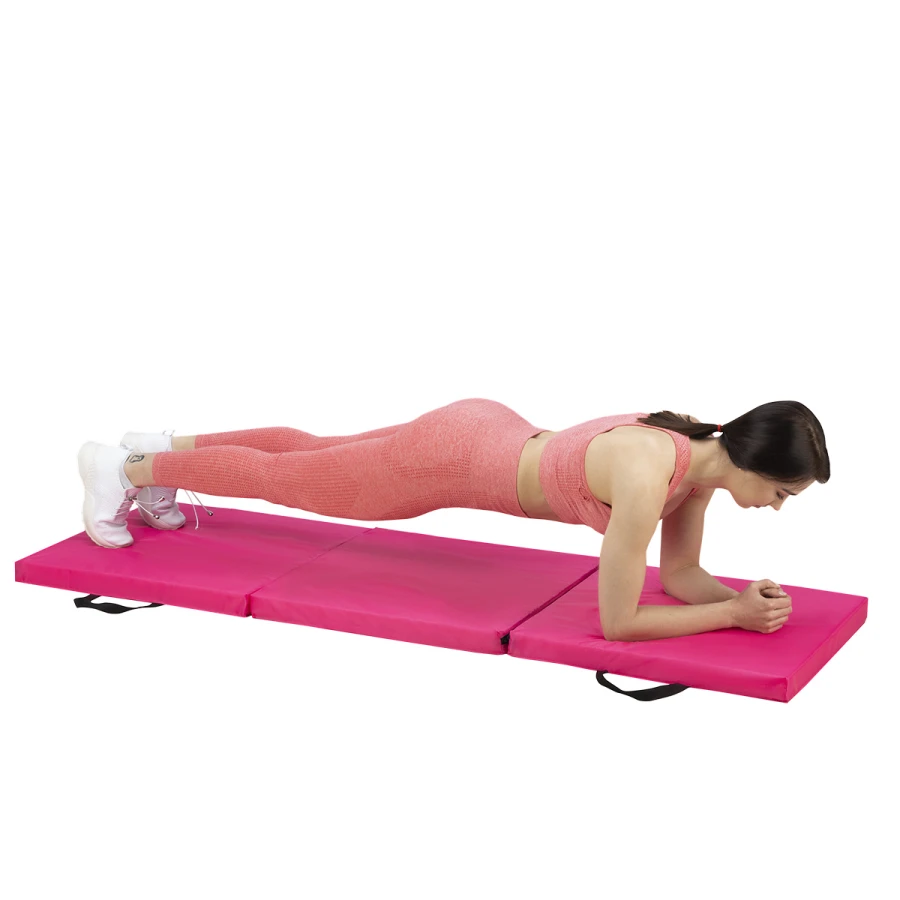 HMS Premium Opvouwbare Fitness Mat - Roze