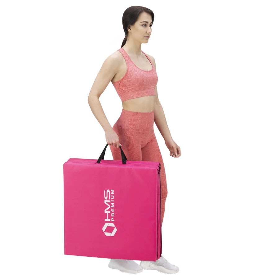 HMS Premium Opvouwbare Fitness Mat - Roze