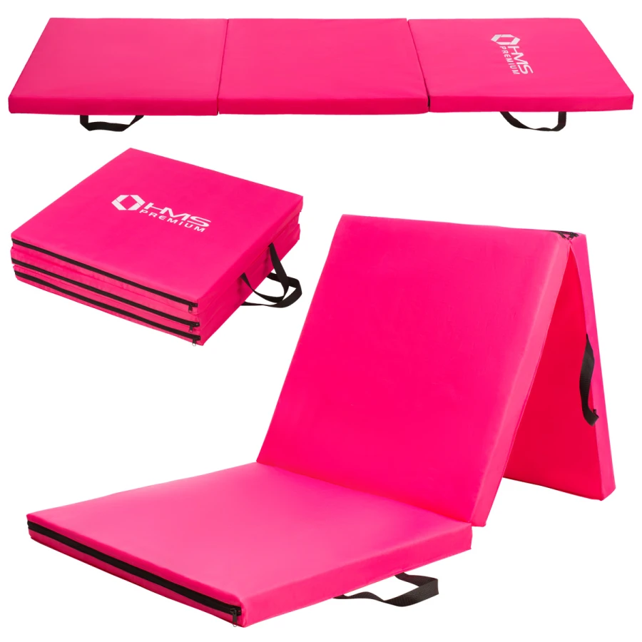 HMS Premium Opvouwbare Fitness Mat - Roze