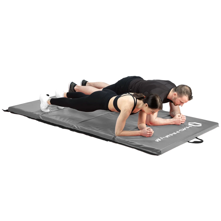 HMS Premium Opvouwbare Fitness Mat - Grijs