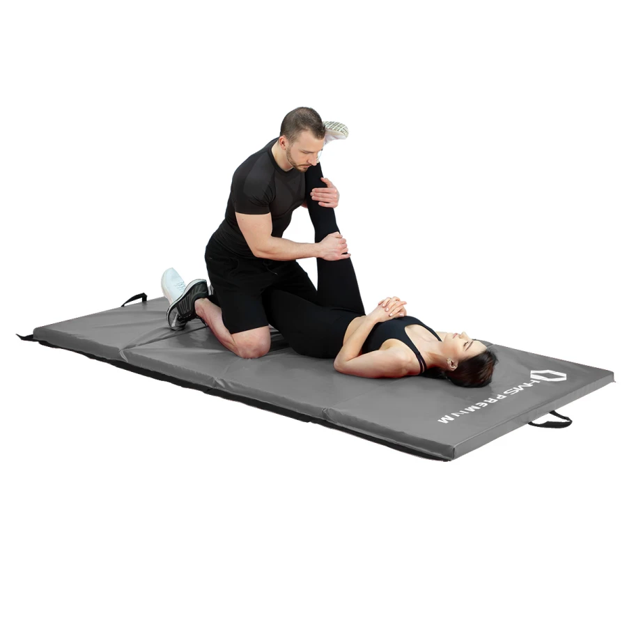 HMS Premium Opvouwbare Fitness Mat - Grijs