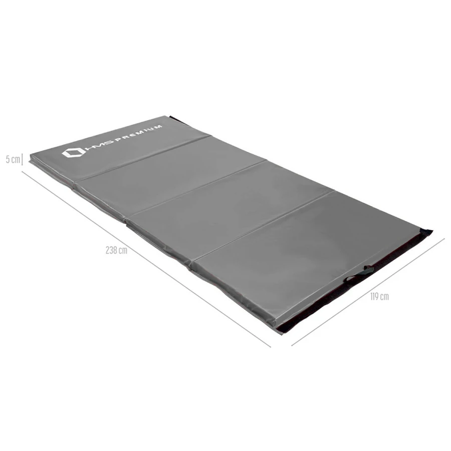 HMS Premium Opvouwbare Fitness Mat - Grijs