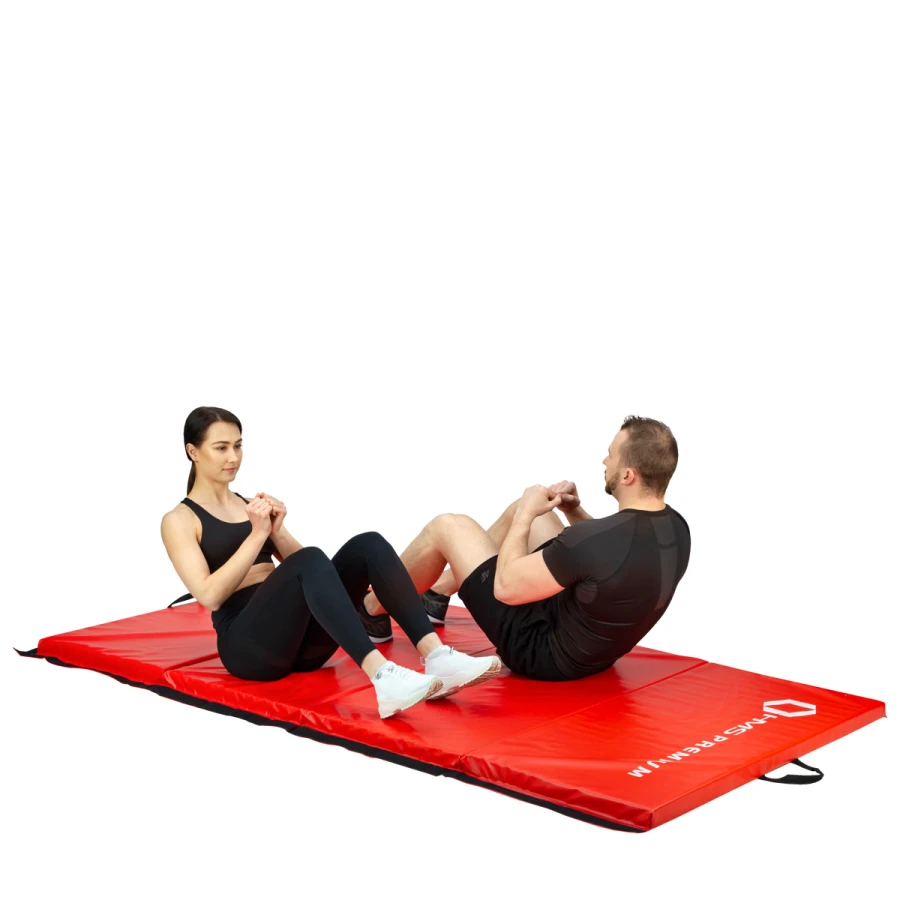 HMS Premium Opvouwbare Fitness Mat - Rood