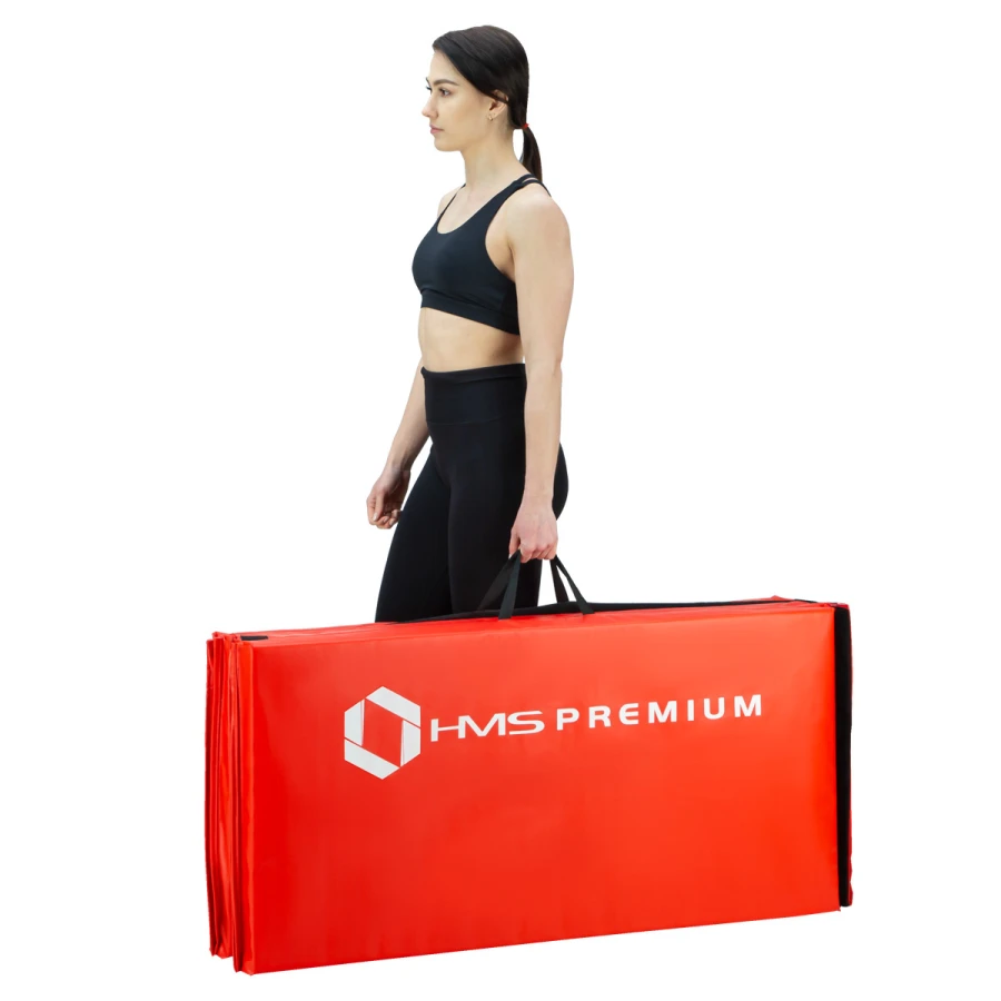 HMS Premium Opvouwbare Fitness Mat - Rood