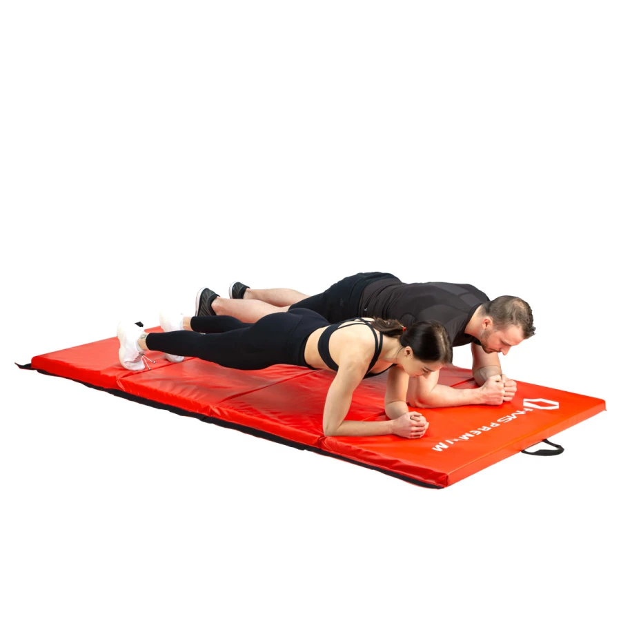 HMS Premium Opvouwbare Fitness Mat - Rood