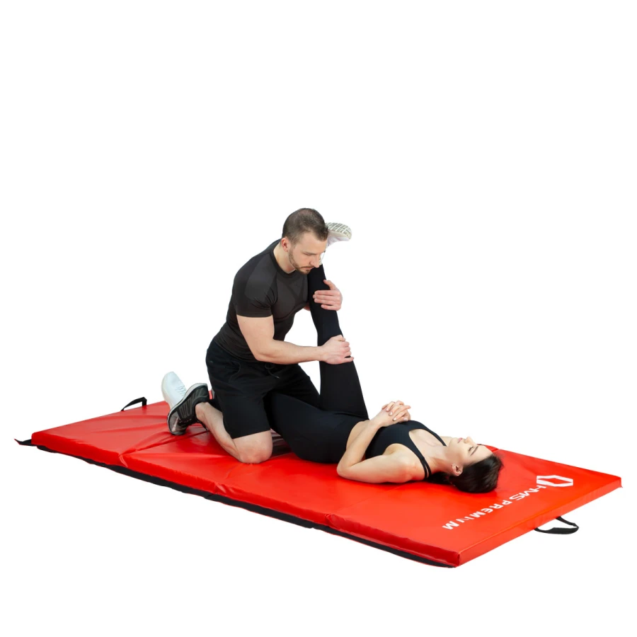 HMS Premium Opvouwbare Fitness Mat - Rood