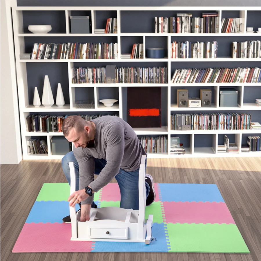 One Fitness Puzzelmat - Set van 9 - 10 mm - Multi