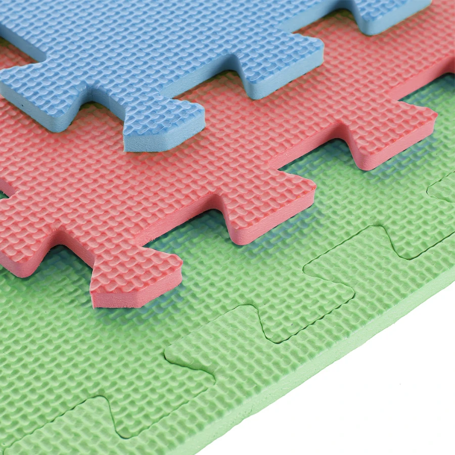 One Fitness Puzzelmat - Set van 9 - 10 mm - Multi