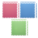One Fitness Puzzelmat - Set van 9 - 10 mm - Multi