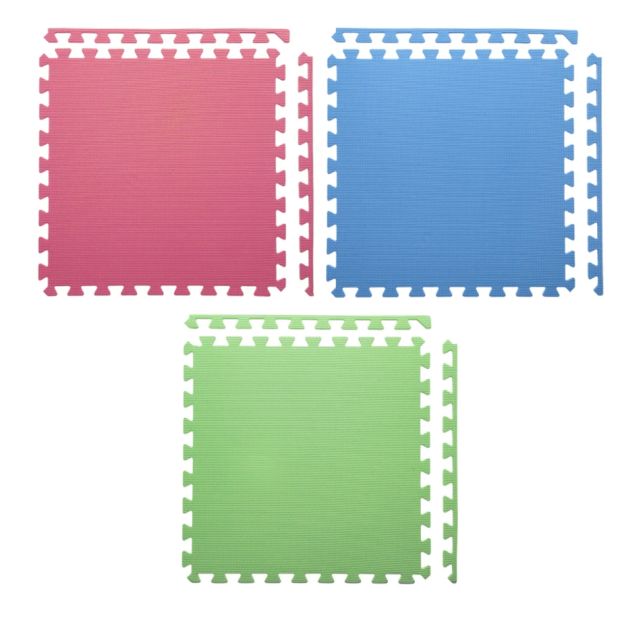One Fitness Puzzelmat - Set van 9 - 10 mm - Multi