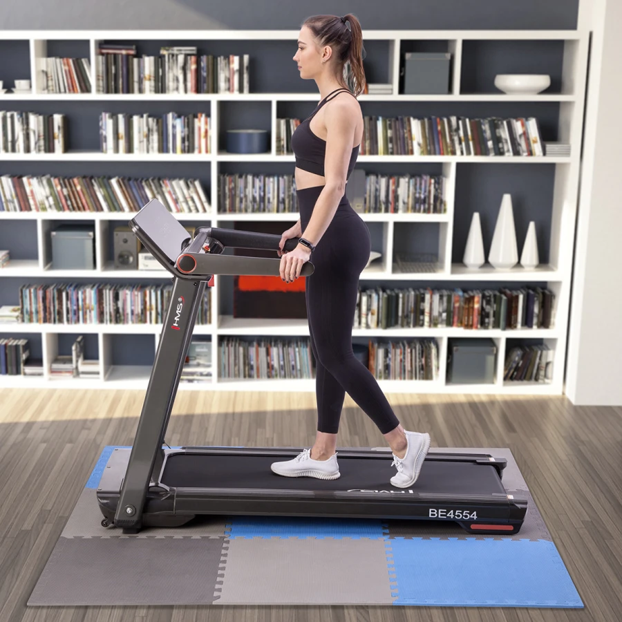 One Fitness Puzzelmat - Set van 9 - 10 mm - Blauw/Grijs