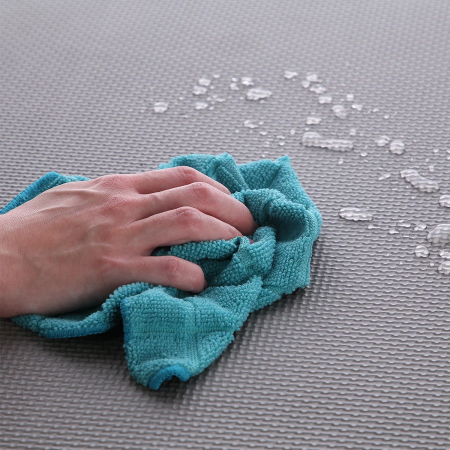 One Fitness Puzzelmat - Set van 9 - 10 mm - Blauw/Grijs